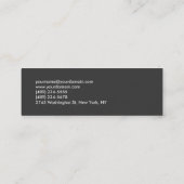 スキニーグレーレッドストライプトレンディーシックな名刺 スキニー名刺 (裏面)