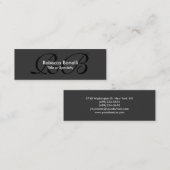 スキニーグレー白黒モノグラム名刺 スキニー名刺 (正面/裏面)