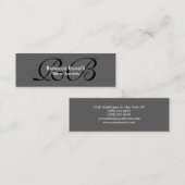 スキニーグレー白黒モノグラム名刺 スキニー名刺 (正面/裏面)