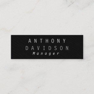 スキニーコンテンポラリー・グレー・マネージャ・ビジネス・カード スキニー名刺