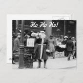 スキニーサンタ、1900年代初期 シーズンポストカード (正面/裏面)