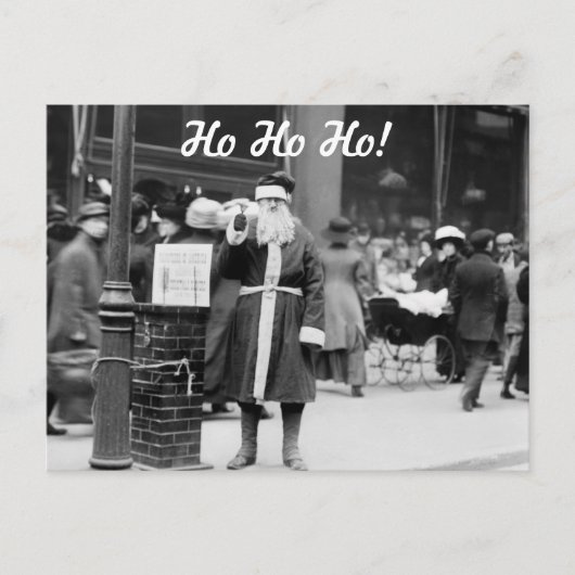 スキニーサンタ、1900年代初期 シーズンポストカード (正面)