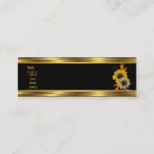 スキニーサンフラワー金ゴールドエレガントブラッククラッシー2 スキニー名刺 (裏面)