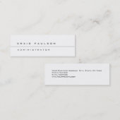 スキニーシンプルスタイリッシュホワイトビジネスカード スキニー名刺 (正面/裏面)