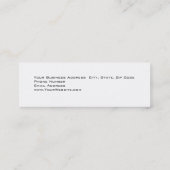 スキニーシンプルスタイリッシュホワイトビジネスカード スキニー名刺 (裏面)