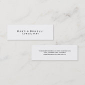 スキニーシンプルミニマリストコンサルタント名刺 スキニー名刺 (正面/裏面)