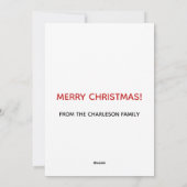 スキニージーンズのサンタ シーズンカード (裏面)