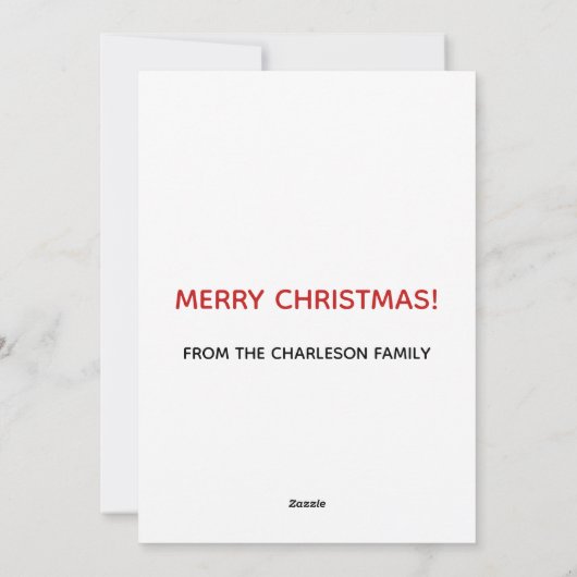 スキニージーンズのサンタ シーズンカード (裏面)