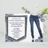 スキニージーンズ離婚パーティーの招待状 招待状 (スタンド正面)