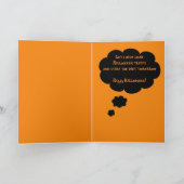 スキニースケルトンハロウィーンカード カード (内部)