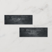 スキニースタイリッシュグレイのミニマリスト スキニー名刺 (正面/裏面)