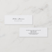 スキニースタイリッシュシンプルホワイトミニマリスト スキニー名刺 (正面/裏面)