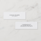 スキニースタイリッシュミニマリスト白プロフェッショナル スキニー名刺 (正面/裏面)