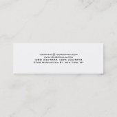 スキニースタイリッシュミニマリスト白プロフェッショナル スキニー名刺 (裏面)