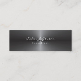 スキニースタイリッシュメタリックグレーミニマリスト スキニー名刺