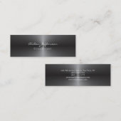 スキニースタイリッシュメタリックグレーミニマリスト スキニー名刺 (正面/裏面)
