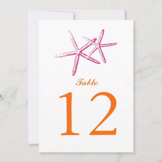 スキニースターフィッシュ | テーブルナンバー (正面)