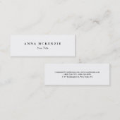 スキニースリムクリエイティブプロフェッショナルデザイン白 スキニー名刺 (正面/裏面)