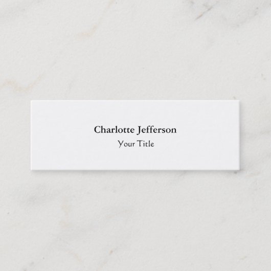 スキニースリムクリエイティブプロフェッショナルモダン白 スキニー名刺 (正面)