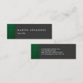 スキニースリムグレーグリーンプロフェッショナル名刺 スキニー名刺 (正面/裏面)