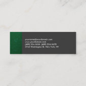 スキニースリムグレーグリーンプロフェッショナル名刺 スキニー名刺 (裏面)