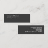 スキニースリムプロフェッショナルプレーングレービジネスカード スキニー名刺 (正面/裏面)