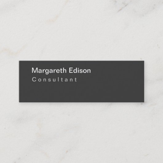 スキニースリムプロフェッショナルプレーングレービジネスカード スキニー名刺 (正面)