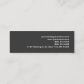 スキニースリムプロフェッショナルプレーングレービジネスカード スキニー名刺 (裏面)