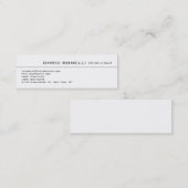 スキニースリムホワイトトレンディーモダン名刺 スキニー名刺 (正面/裏面)