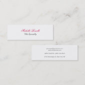 スキニースリムCarmineスクリプスタイリッシュト名刺 スキニー名刺 (正面/裏面)