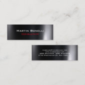 スキニーダークグレーユニークプロフェッショナル スキニー名刺 (正面/裏面)