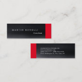 スキニーダークグレーレッドプレーン スキニー名刺 (正面/裏面)