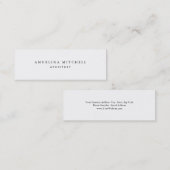 スキニートレンディーシンプルミニマリストホワイトプロフェッショナル スキニー名刺 (正面/裏面)