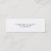 スキニートレンディーシンプルミニマリストホワイトプロフェッショナル スキニー名刺 (裏面)