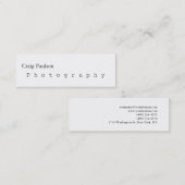 スキニートレンディー写真白名刺 スキニー名刺 (正面/裏面)