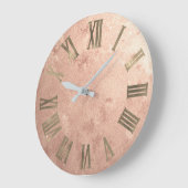 スキニーバラ金ゴールド銅グランジーブロンズローマンナンバーズ ラージ壁時計 (傾斜)