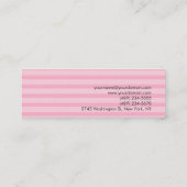 スキニーピンクストライプインテリアデザイナー スキニー名刺 (裏面)