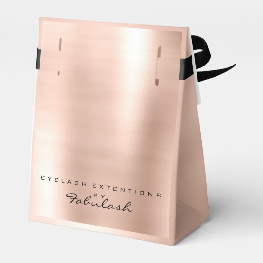 スキニーピンク1メタリックネームブランディング美しいサロン フェイバーボックス (裏面サイド)