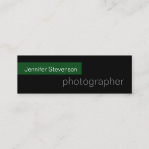 スキニーブラックグリーントレンド写真の名刺 スキニー名刺