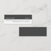 スキニープレーングレーホワイトミニマルモダンリスト スキニー名刺 (正面/裏面)