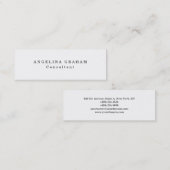 スキニープレーントレンディーホワイトプロフェッショナルクリエイティブ スキニー名刺 (正面/裏面)