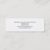 スキニープレーンブラック&ホワイトプロフェッショナルクリエイティブ スキニー名刺 (裏面)