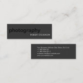 スキニープレーン写真グレーブラックビジネスカード スキニー名刺 (正面/裏面)
