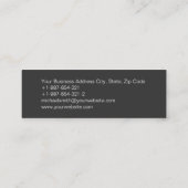 スキニープレーン写真グレーブラックビジネスカード スキニー名刺 (裏面)