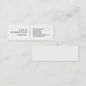 スキニープレーン白の魅力的な名刺 スキニー名刺 (正面/裏面)