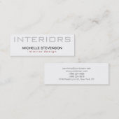 スキニープレーン白インテリアデザイナー名刺 スキニー名刺 (正面/裏面)