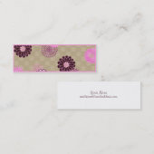 スキニープロファイルカード – ピンクとブラウン スキニー名刺 (正面/裏面)