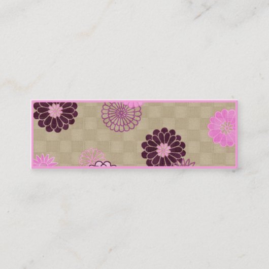 スキニープロファイルカード – ピンクとブラウン スキニー名刺 (正面)