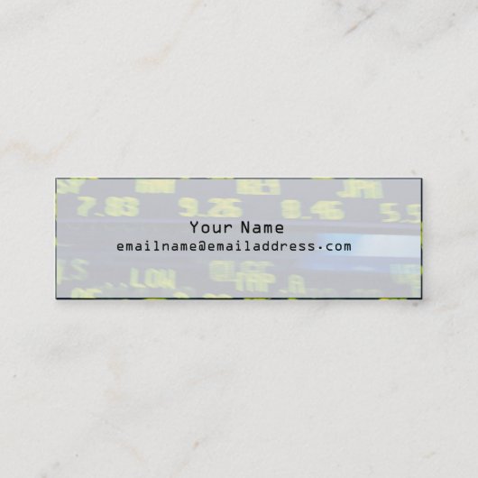 スキニープロファイルカード – NYSE スキニー名刺 (正面)