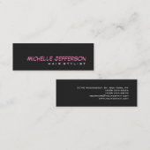 スキニープロフェッショナルスクリプトグレーピンクの名刺 スキニー名刺 (正面/裏面)